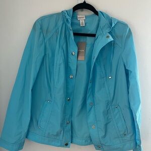 Sky Blue Utility Jacket for Women